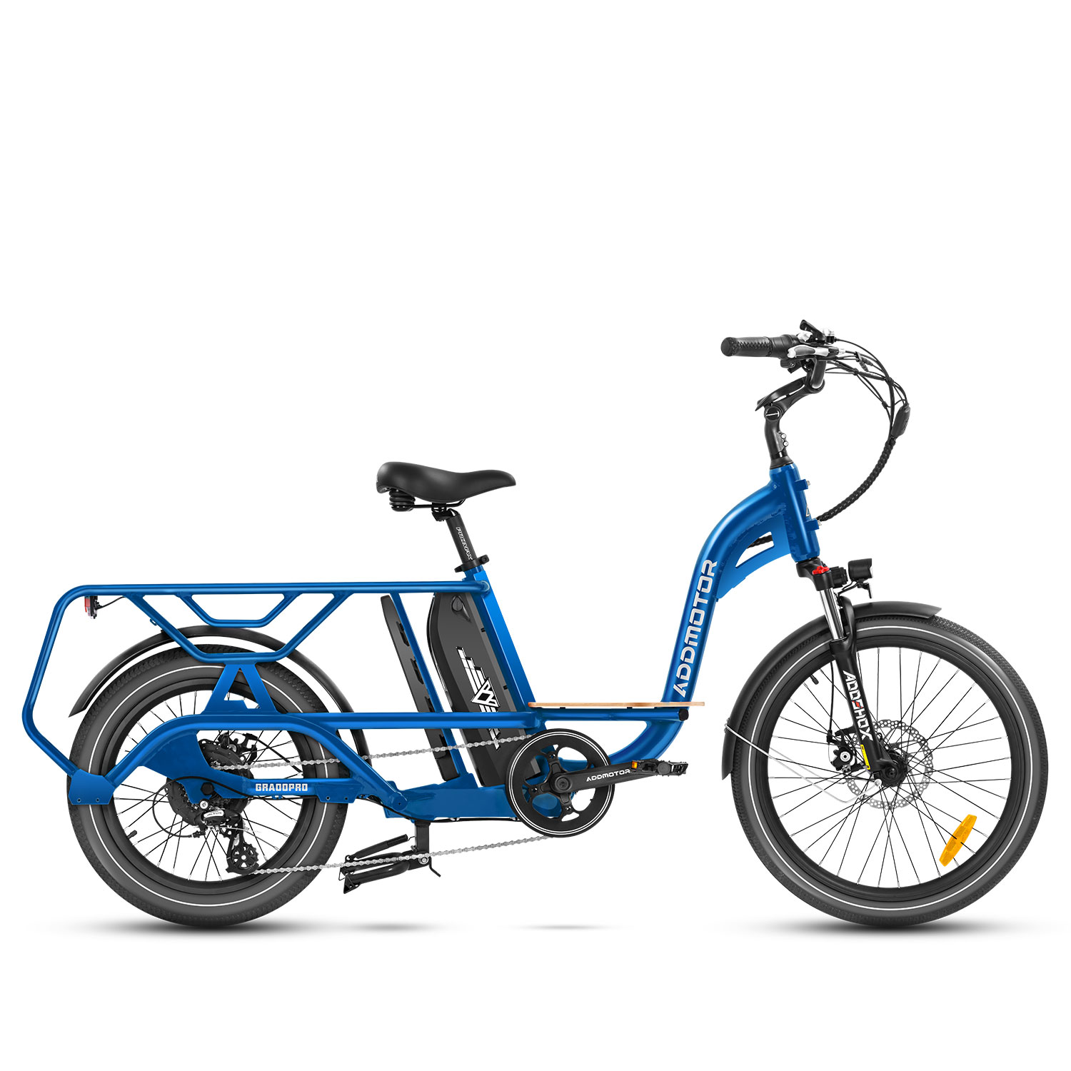 Addmotor Graoopro Ebike | Best Dual Battery Electric Bikes | Adults Cargo Electric Bicycle | Up To 210+ Miles | Neptune Blue + Single-Battery