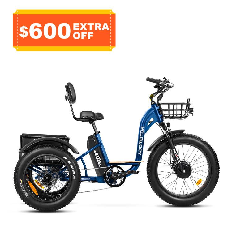 Best Fat Tire Electric Tricycle 2023 Addmotor Grandtan M 340