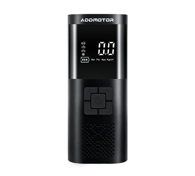 Addmotor Electric Air Pump - LCD Display, LED Light, Quick Inflation, Rechargeable, Auto-Stop, Complete Accessory Kit
