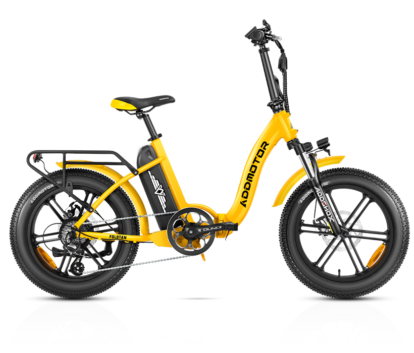 Yellow FOLDTAN M-140 Addmotor Folding Electric Bicycle