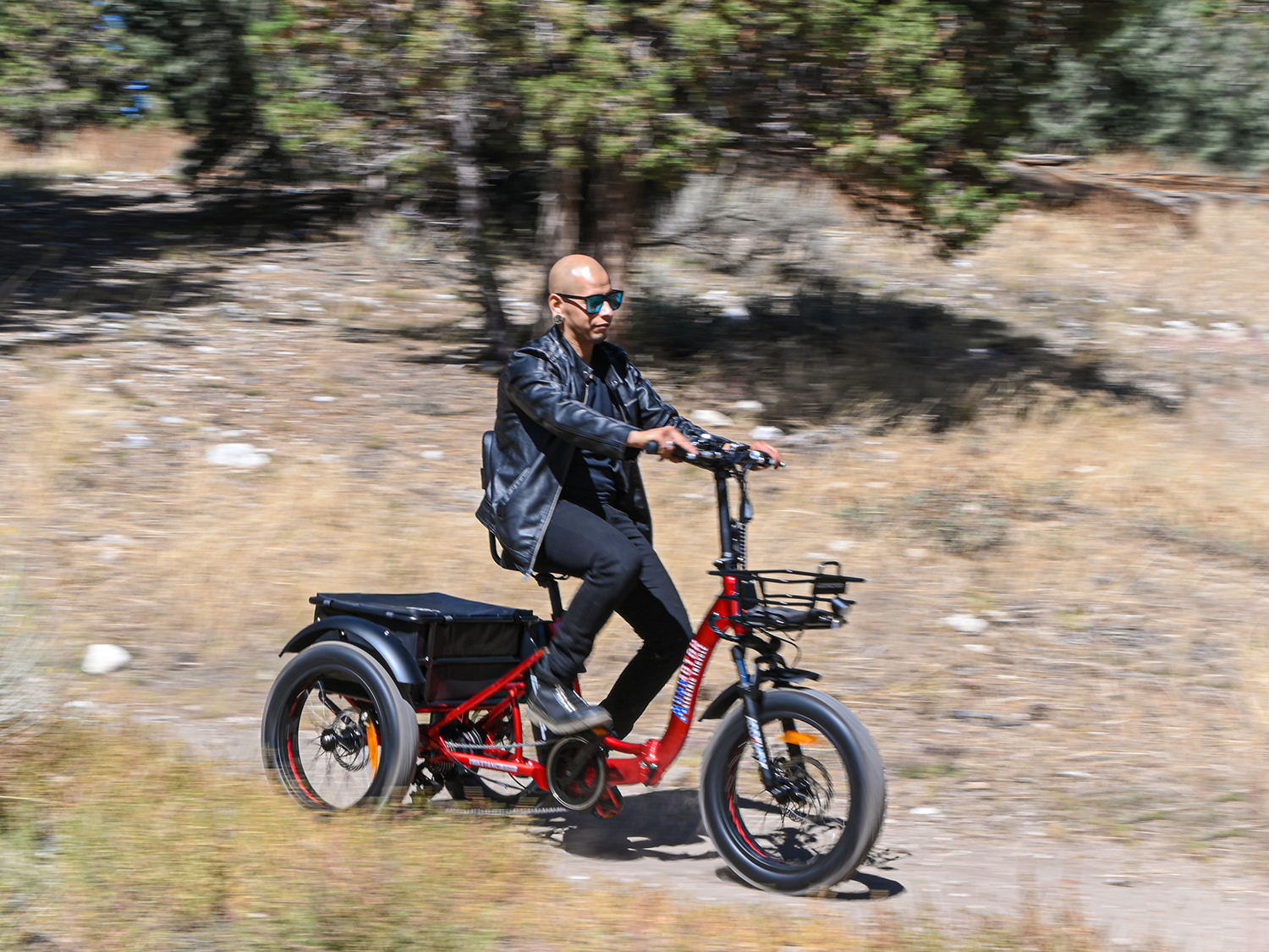 triketan M-330F fold electric trike with step-thru frame for easy mounting and dismounting