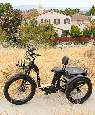 Take a ride on a fat tire electric tricycle to the countryside