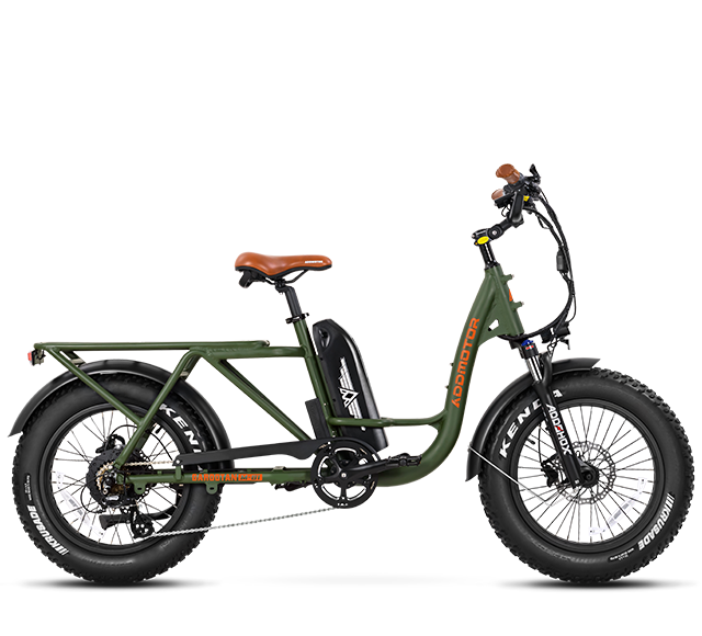 Addmotor GAROOTAN M-81 cargo electric bike in Army green