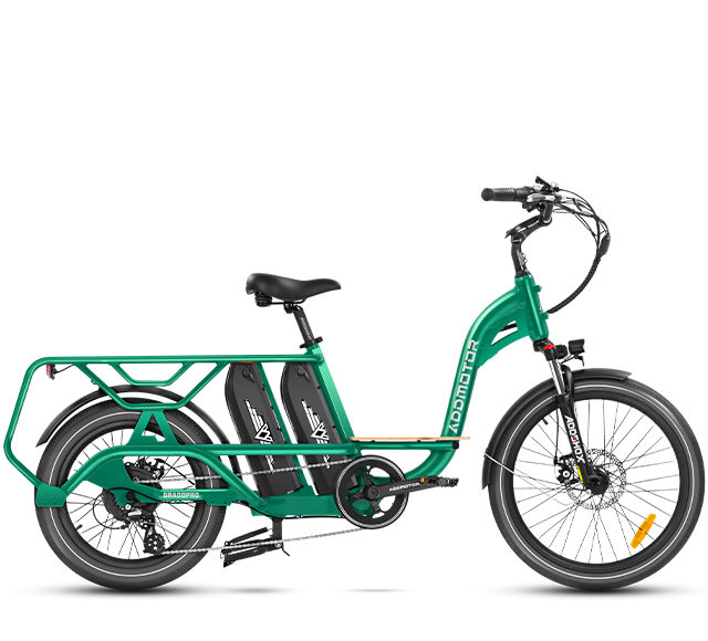 Graoopro Dual Battery E-Bike in Olive Green