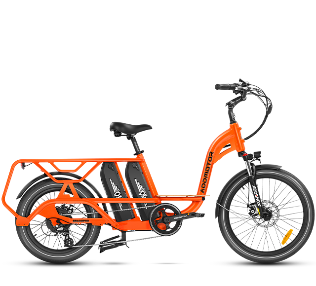 Graoopro Dual Battery E-Bike in Orange