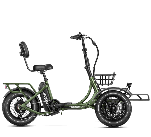 Spytan Three-wheel Electric Bike in Army Green