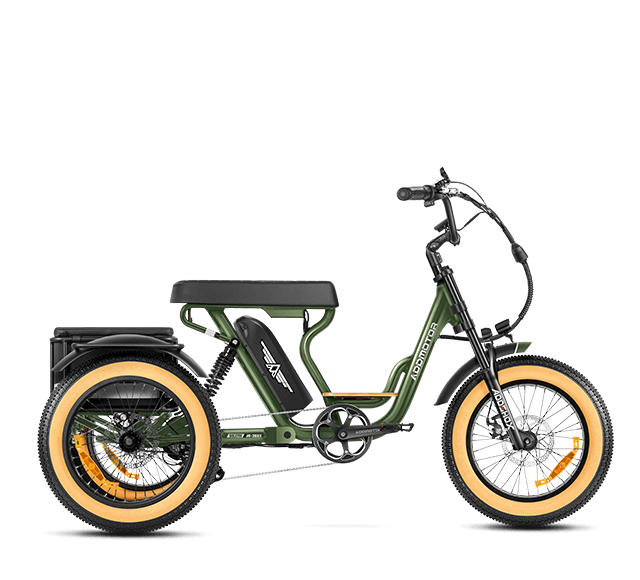 Soletri M-366X E-Trike in Army Green