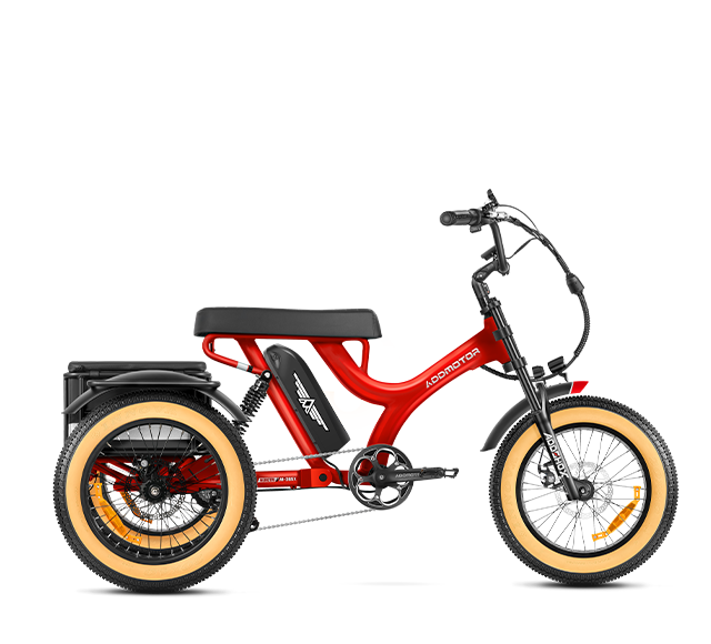 Herotri M-365X Electric Tricycle for 2 Adults in Red