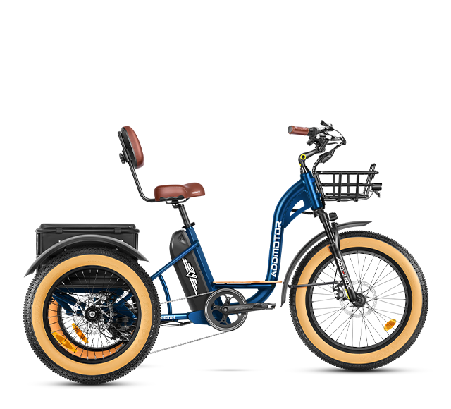 Grandtan Fat Tire E-Trike in Neptune Blue