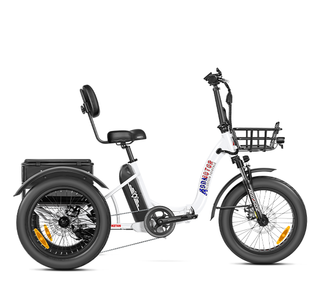 Triketan M-330F Folding Electric Trike in White