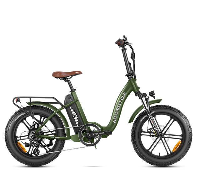 Foldtan M-140 Folding Electric Trike in Army Green