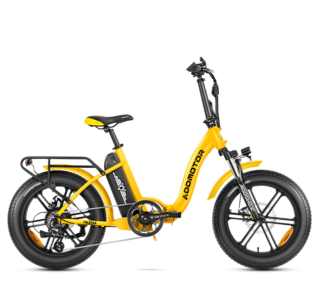 Foldtan M-140 Folding Electric Trike in Yellow