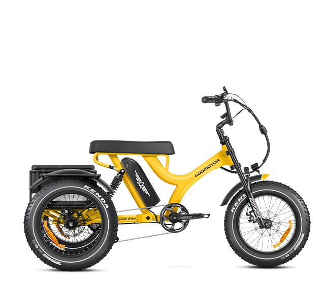 Herotri M-365X Electric Tricycle for 2 Adults in Yellow