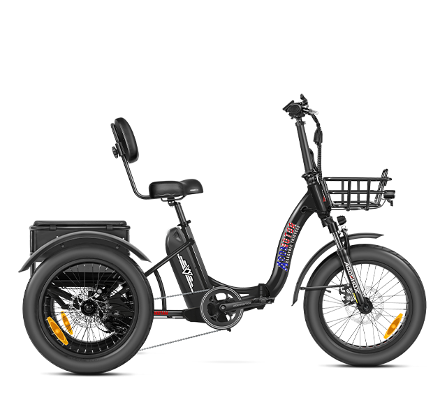 Triketan M-330F Folding Electric Trike in Black