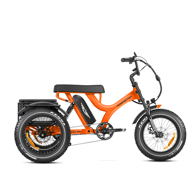 Herotri M-365X Electric Tricycle for 2 Adults in Orange