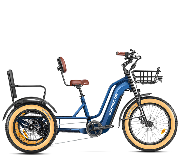 Greattan Dual-battery Electric Trike in Neptune Blue