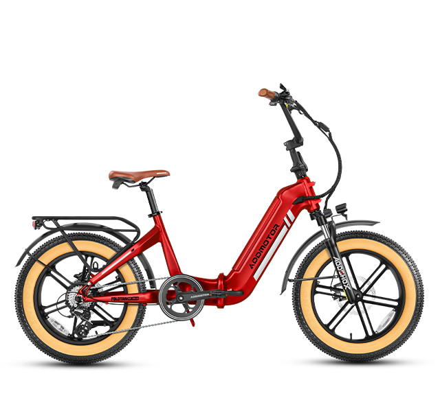 Foldtan M-160 Folding E-bike in Red