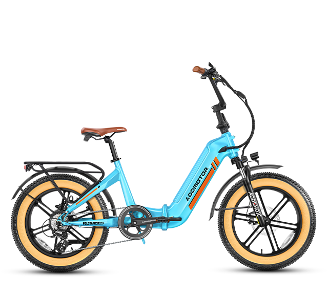 Foldtan M-160 Folding E-bike in Sky Blue