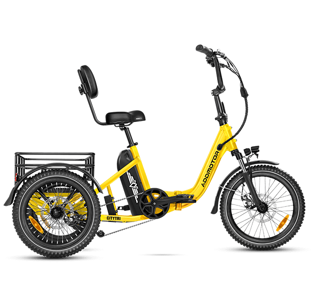 Addmotor Citytri E-310 Folding E-Trike in Yellow