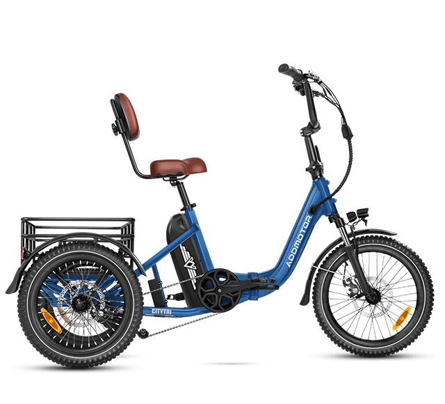 Addmotor Citytri E-310 Folding E-Trike in Neptune Blue