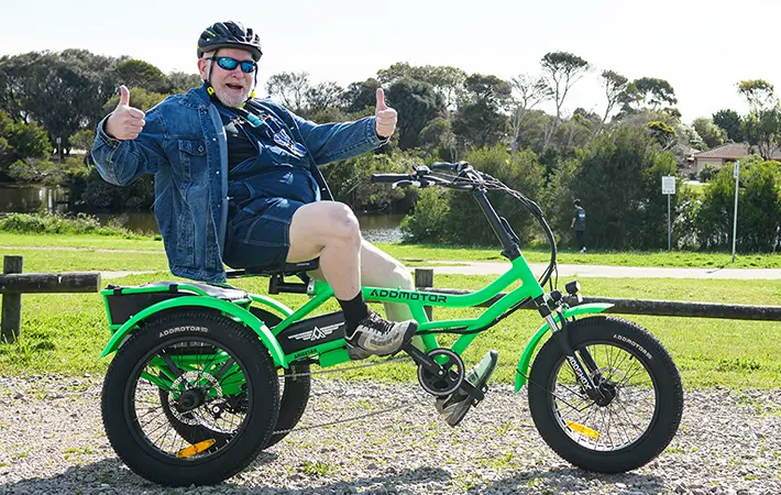 Arisetan semi-recumbent electric trike for seniors