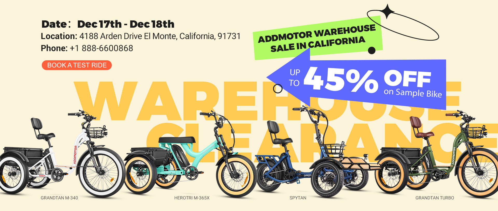 CA warehouse sale