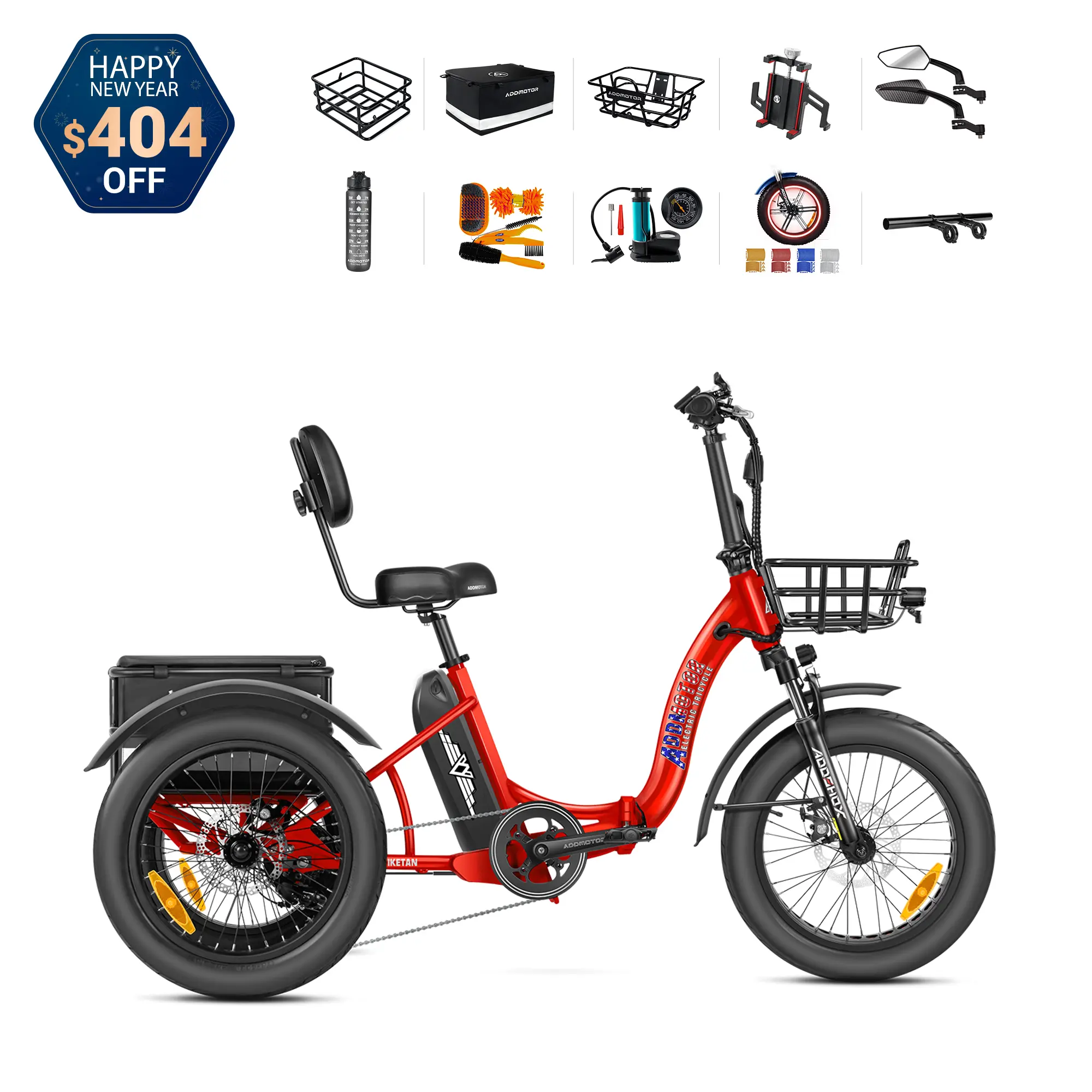 Triketan M 330F Folding Electric Trike Best Folding Trike With Fat Tire