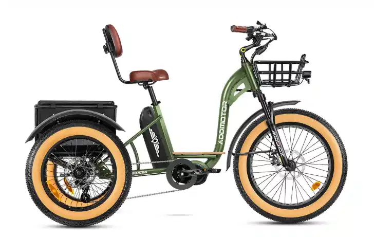 1000 watt electric fat trike in green